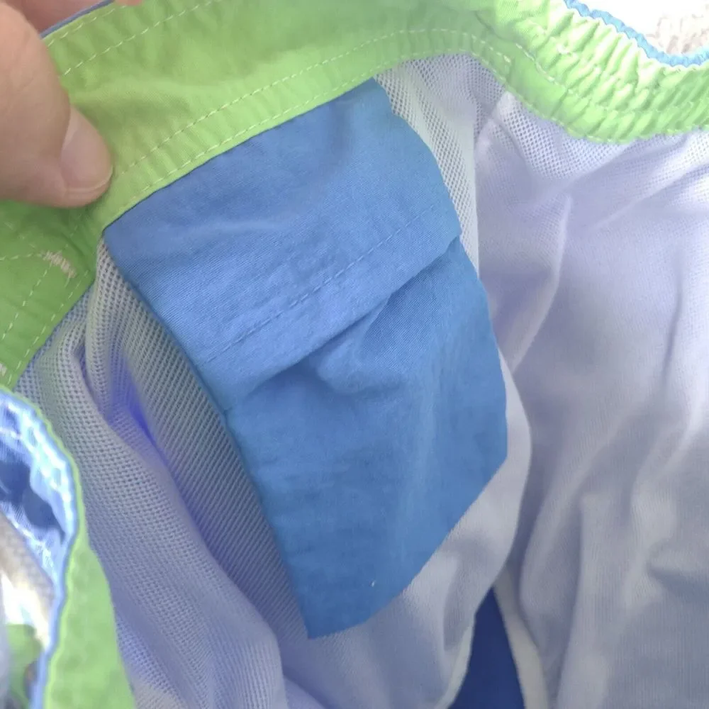 Vtg Polo Ralph Lauren Swim Trunks Shorts Mens Medium 32‎ Waist Blue Mesh Lined